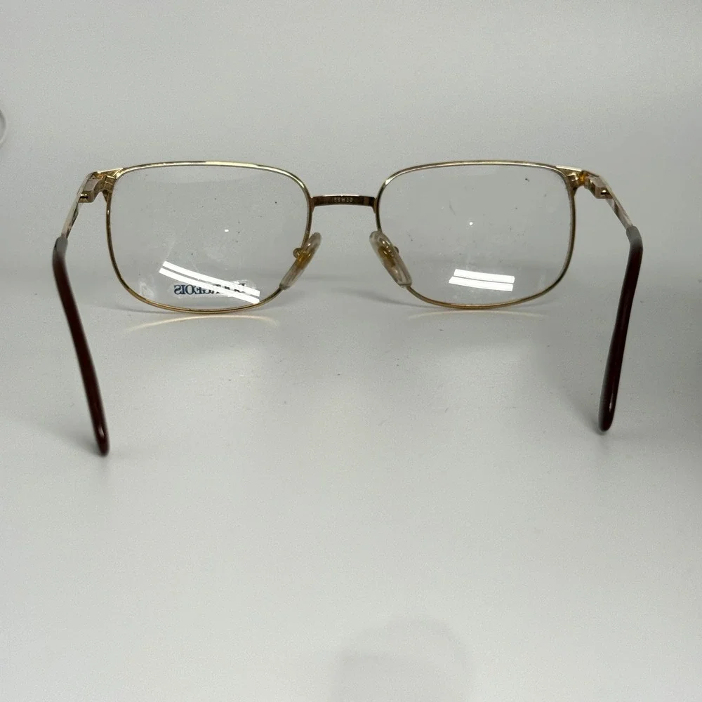 Bourgeois Lizon Gold‎ Red Eyeglasses Frames 56-20-140 France Vintage H5597